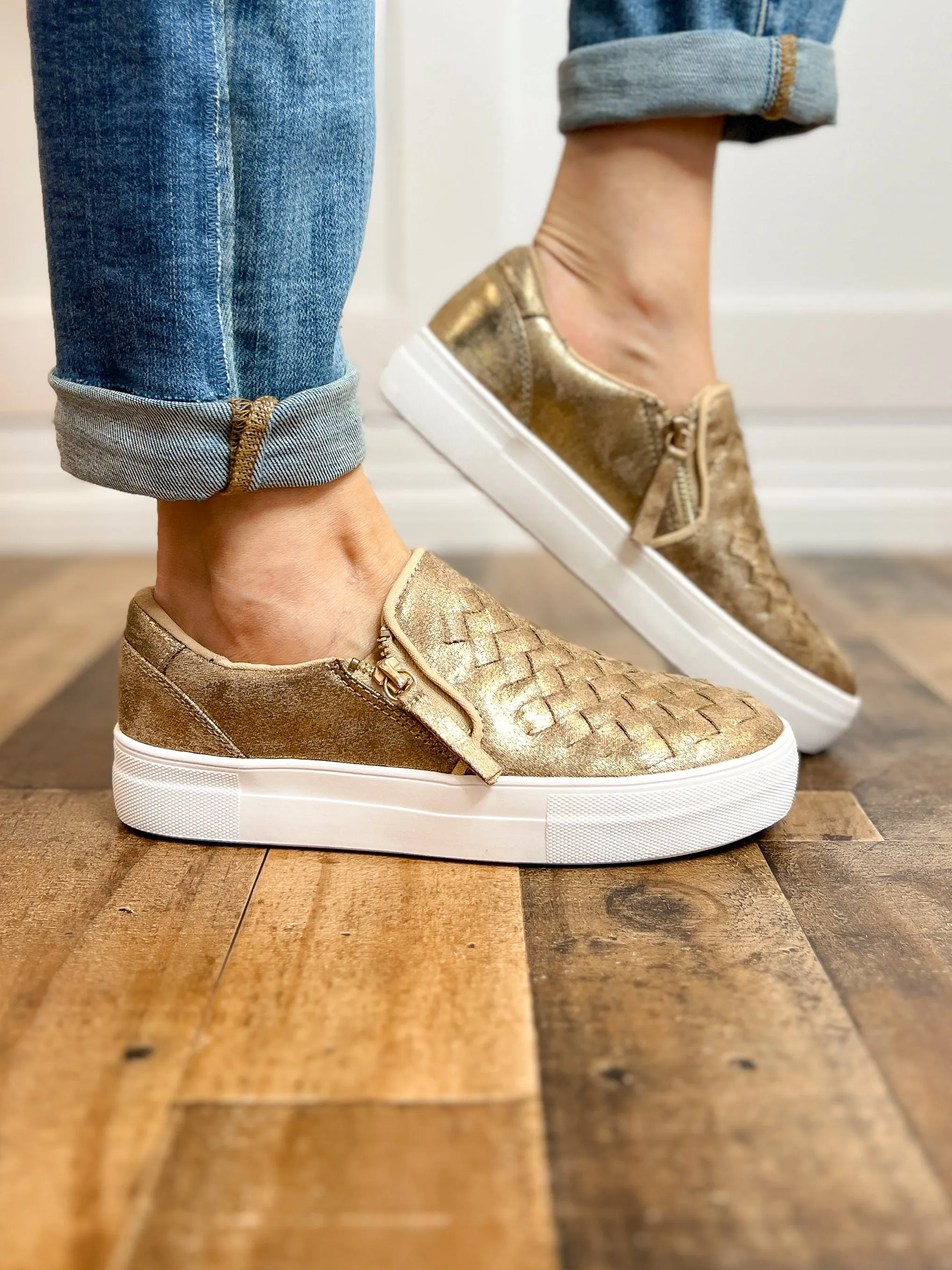 Tiffani - Gold Deck Sneakers