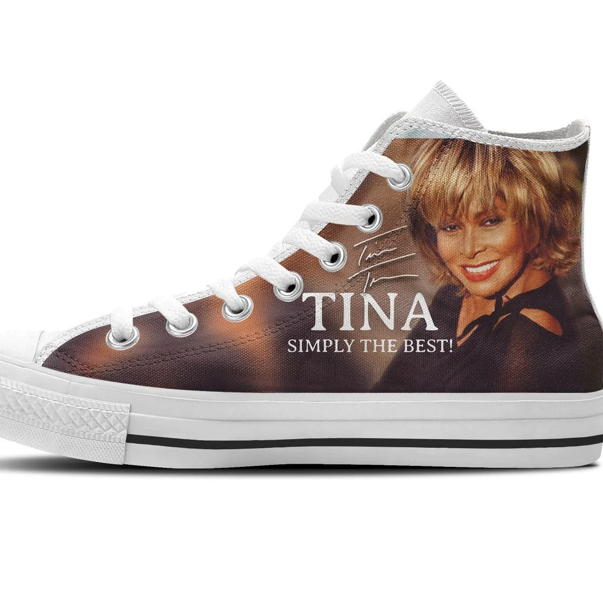 tina turner ladies high top sneakers
