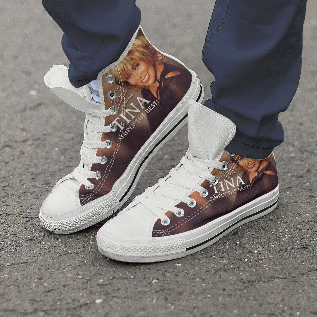 tina turner ladies high top sneakers
