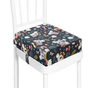 Toddler Booster Seat for Dining Table, Washable Thick Strong Support Portable Booster Chair for Toddlers Eating, Easy Cleaning Booster Seat Cushion Detachable with Fix Straps (Larger, 14.2*12.6*3.6in)