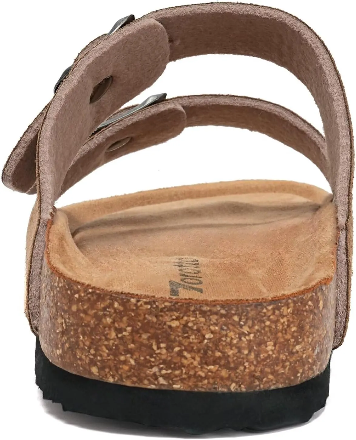 Torotto Womens Slides with Cork Footbed Open Toe Adjustable Webbing Flat Sandals for Walking | Beach | Indoor
