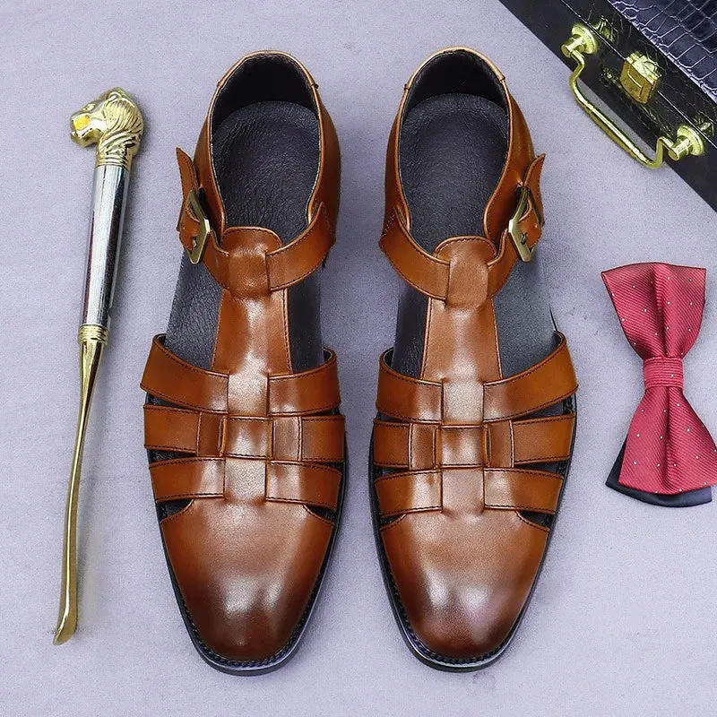 TREKHE | Artisan Brown Leather Fisherman Loafer – Classic Reinvented