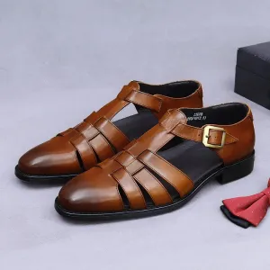 TREKHE | Artisan Brown Leather Fisherman Loafer – Classic Reinvented