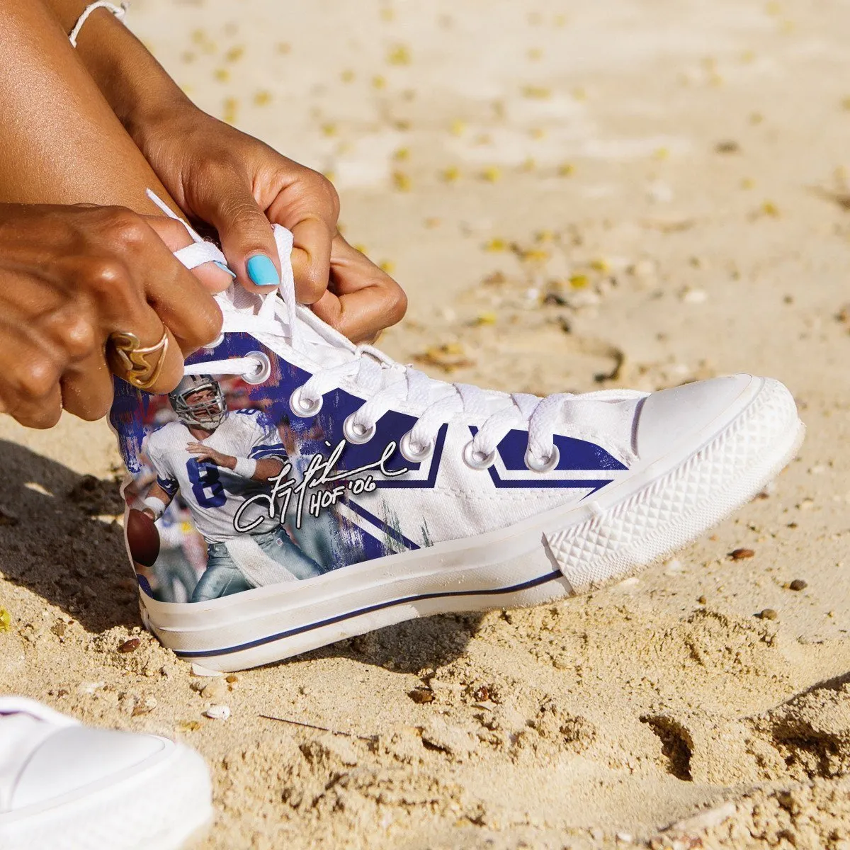 troy aikman ladies high top sneakers