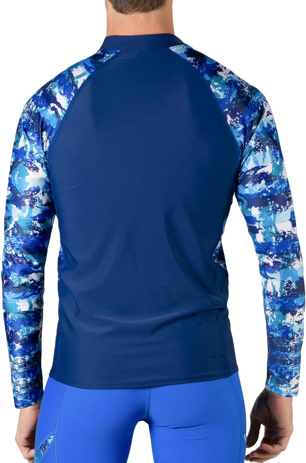 Tuga Men's Swim Performance Rash Guard, UPF 50  Sun Protection, Made in USA