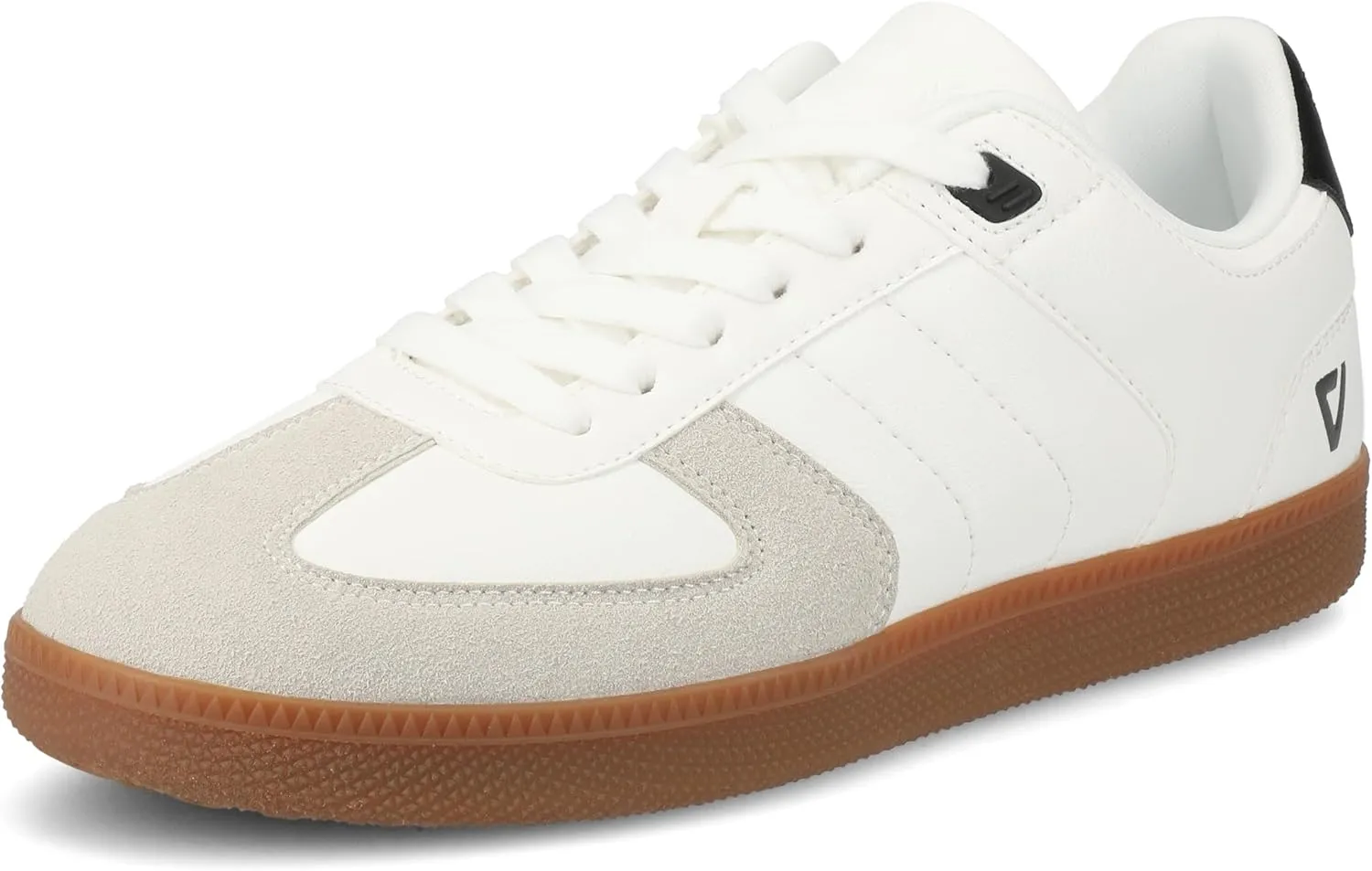 Vance Mens Pitch Court Sneaker Round Toe lace up Faux Suede Accents Vance Comfort System Insoles V-Flex Comfort Sole White 9 Medium Mens US