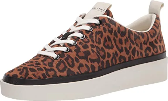 VIA SPIGA Women's Mae Sneaker, Toffee Black, 7