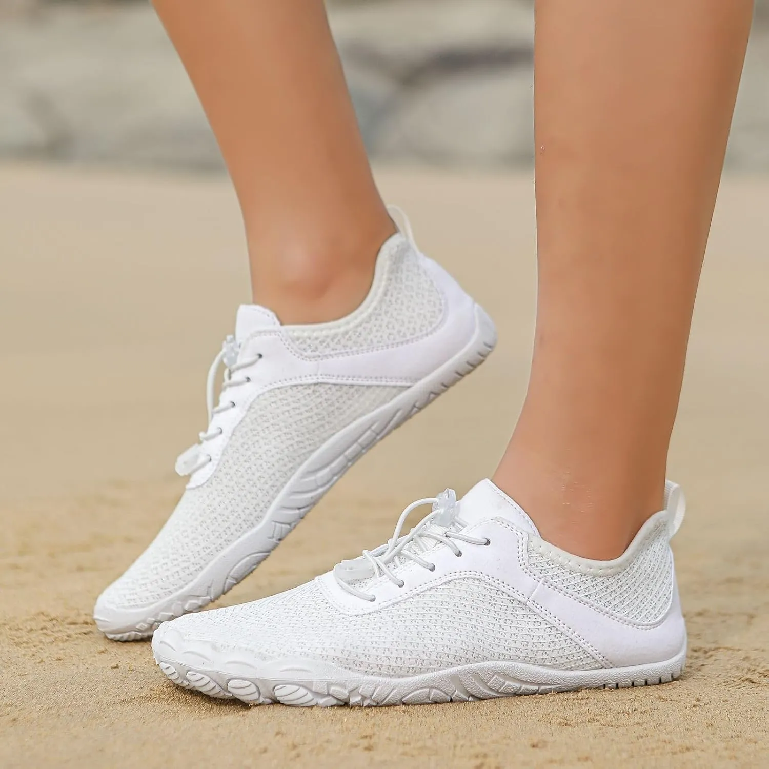 Water Shoes Mens Women Barefoot Outdoor Athletic Sport Shoes Swim Pool Beach Surf Walking Flats Wide Toe Hiking Aqua Flat Sport Diving Sailing Travel Shoe