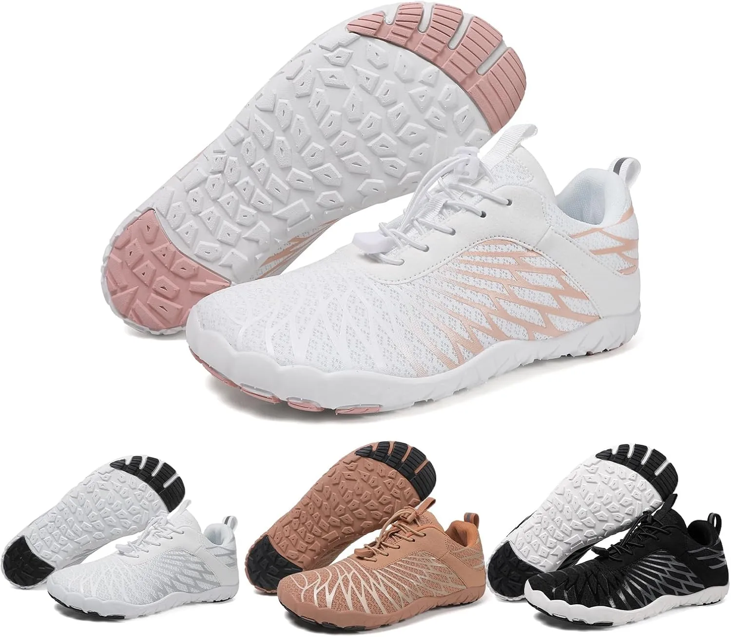 Waterproof Hiking Shoes for Women Men Wide Toe Box Comfortable Athletic Footwear Healthy Non-Slip Barefoot Shoes Breathable Lightweight Shoe Summer Workout Running Sneakers Unisex