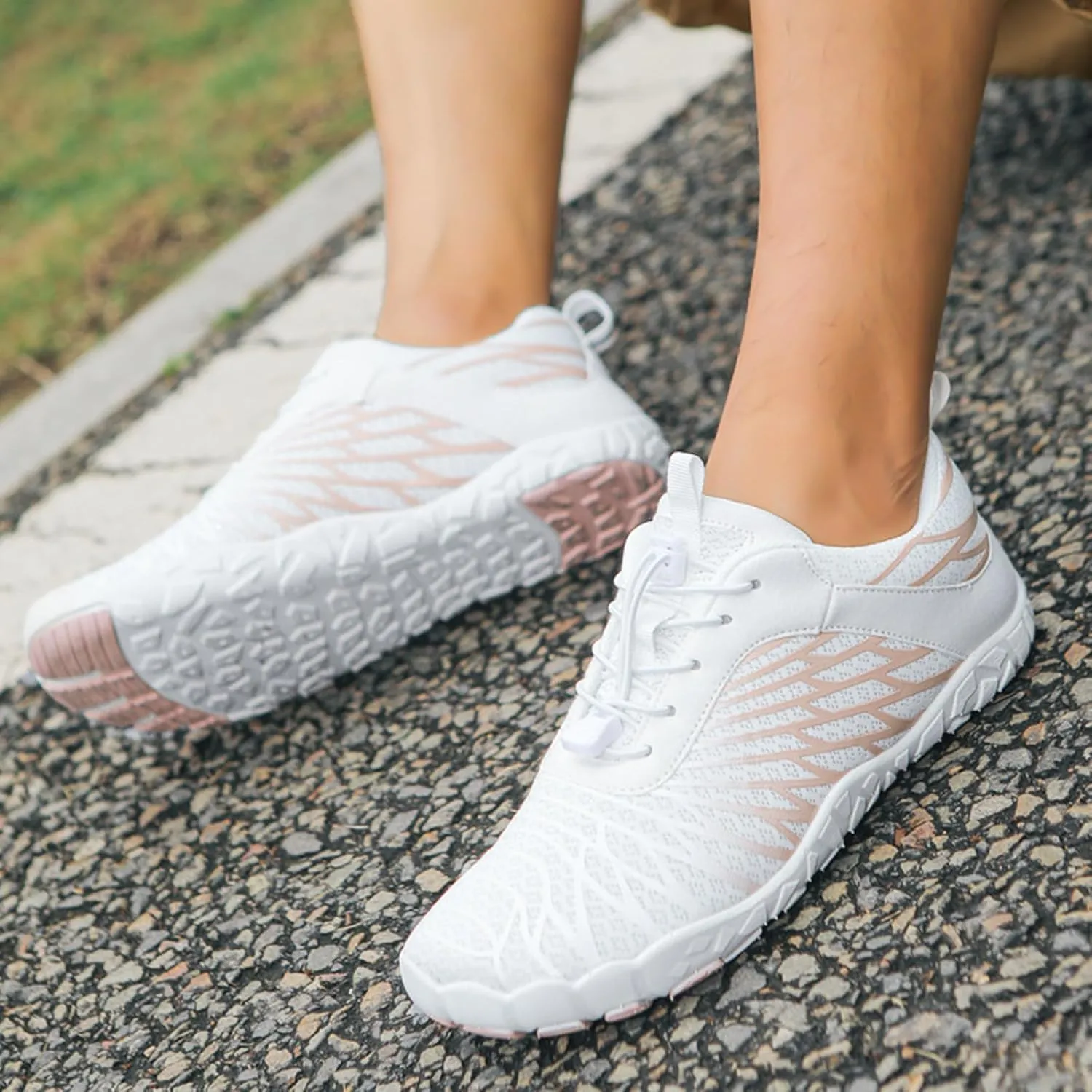 Waterproof Hiking Shoes for Women Men Wide Toe Box Comfortable Athletic Footwear Healthy Non-Slip Barefoot Shoes Breathable Lightweight Shoe Summer Workout Running Sneakers Unisex