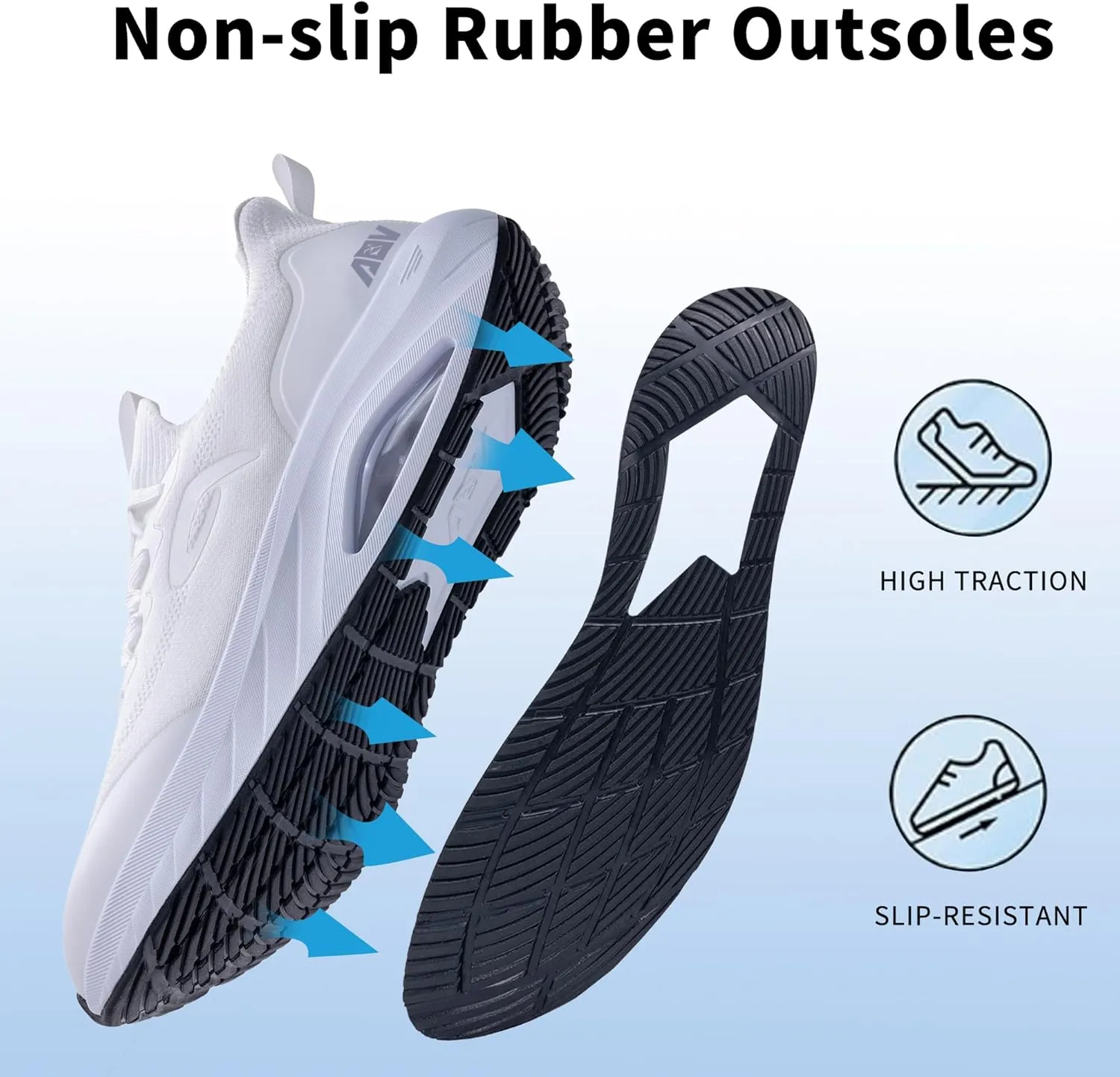 Wide Toe Box Arch Support Walking Shoes for Men | Orthotic Plantar Fasciitis Tennis Sneakers | Slip On Athletic Running Shoes