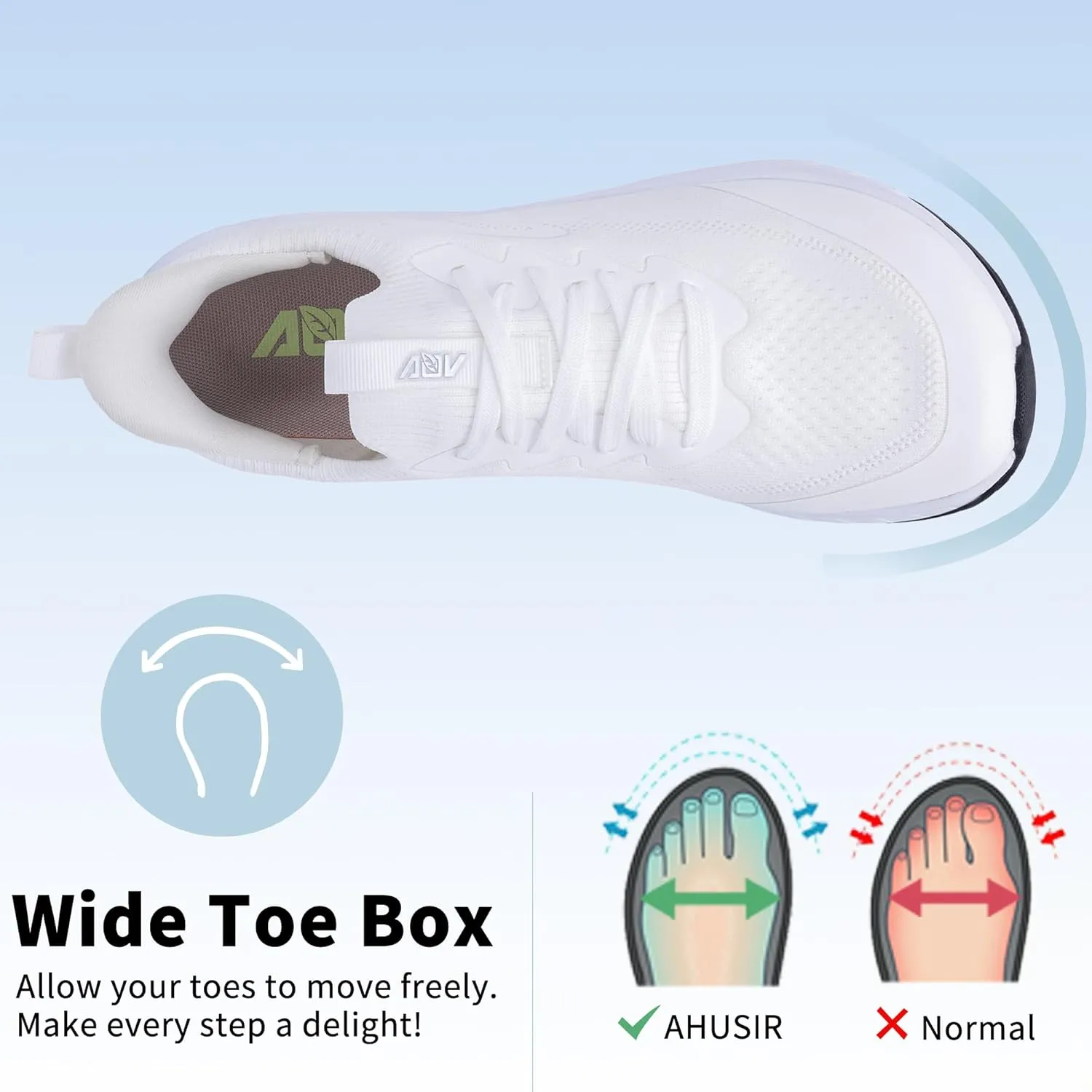 Wide Toe Box Arch Support Walking Shoes for Men | Orthotic Plantar Fasciitis Tennis Sneakers | Slip On Athletic Running Shoes