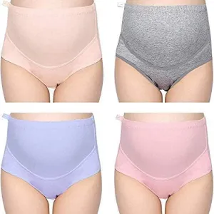 Women Maternity Belly Support Panties Over The Bump Full Belly Support Comfy Cotton Pregnancy Panty Pack of 2