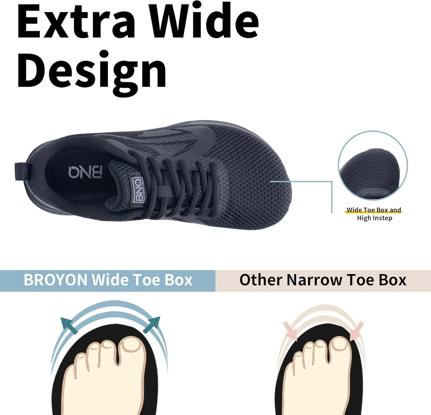 Womens Arch Support Walking Shoes Wide Toe Box Orthotic Sneakers Tennis Shoes for Plantar Fasciitis Pain Relief, Size 6-11