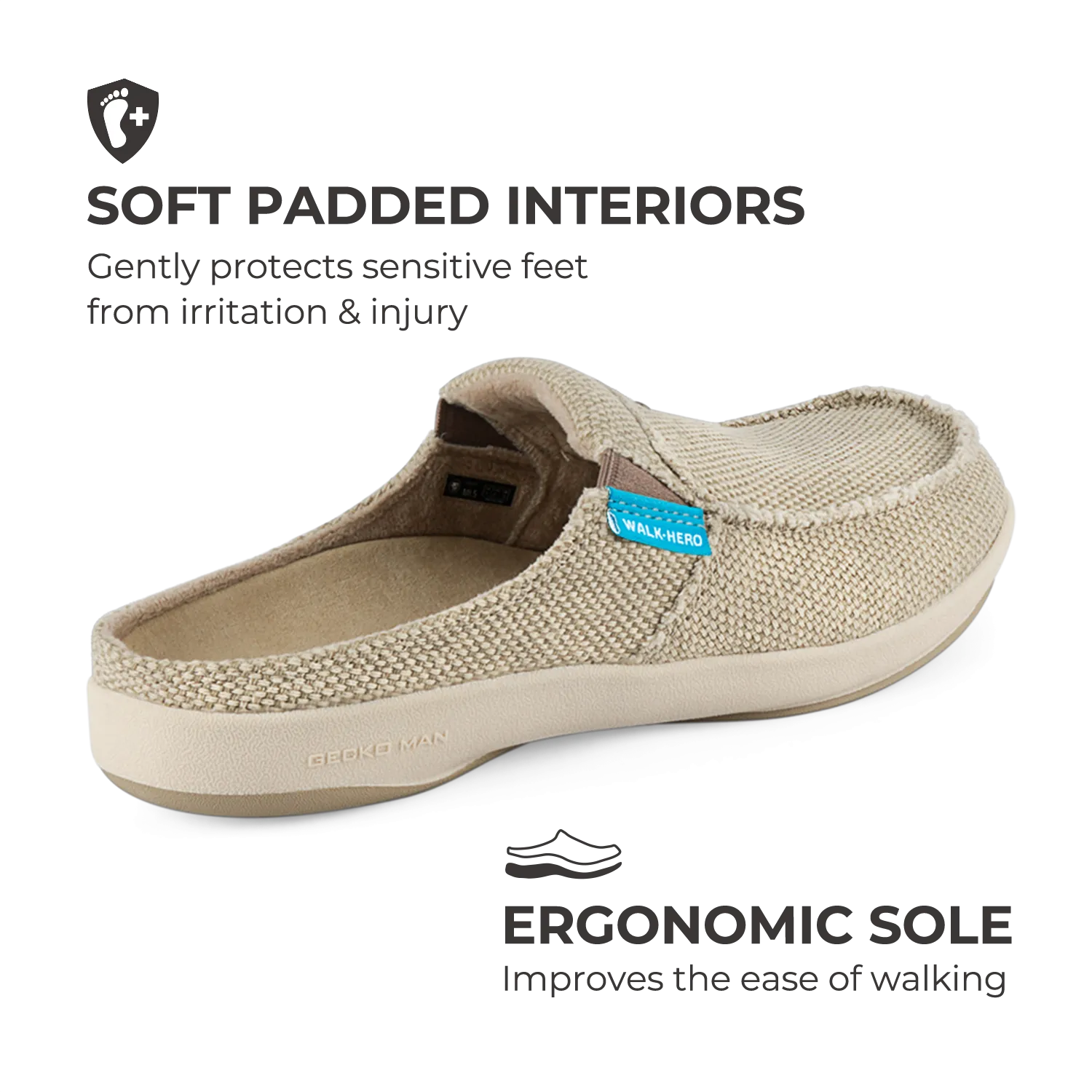 Women's Canvas Arch Support Slippers uk