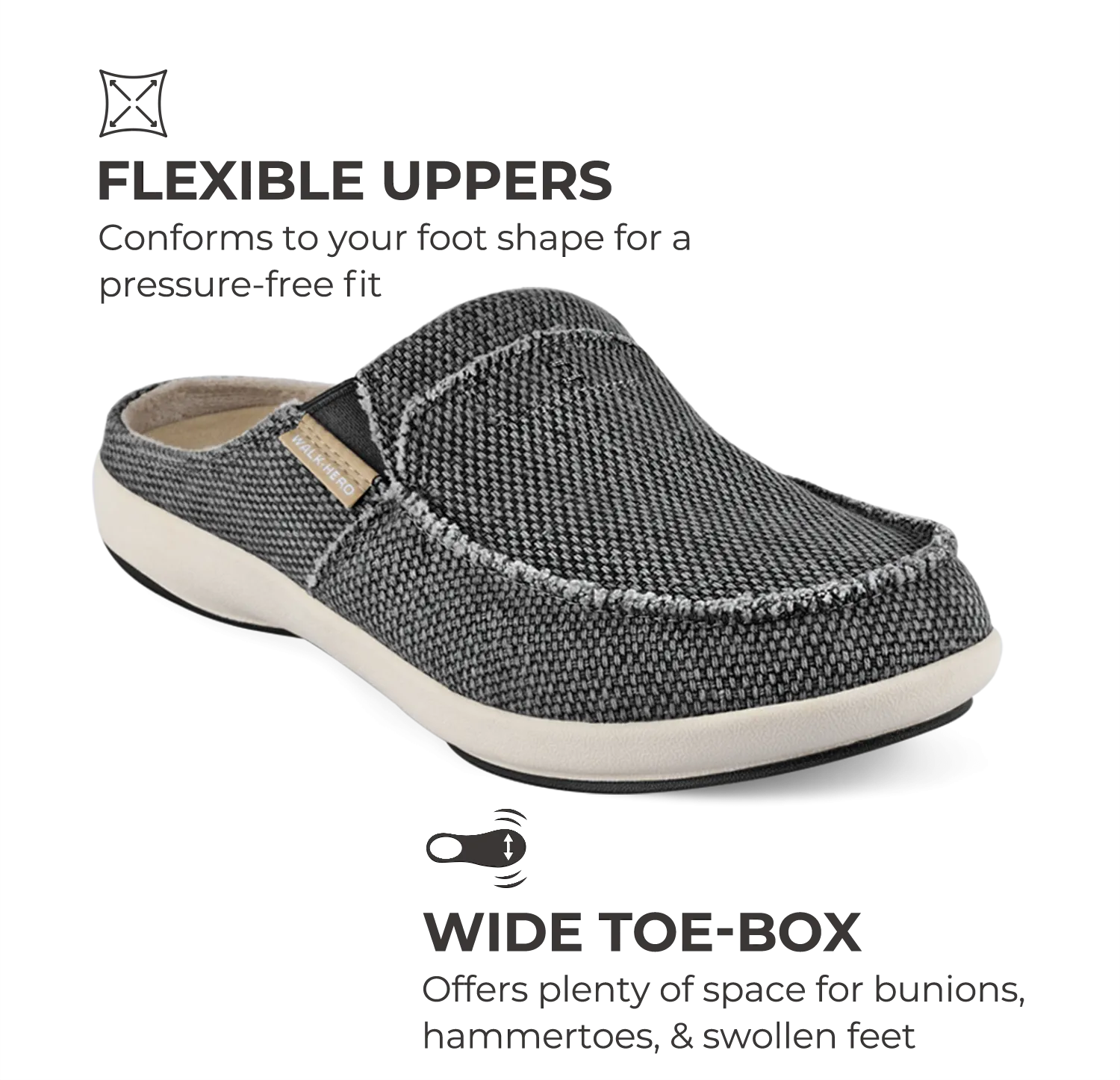Women's Canvas Arch Support Slippers uk