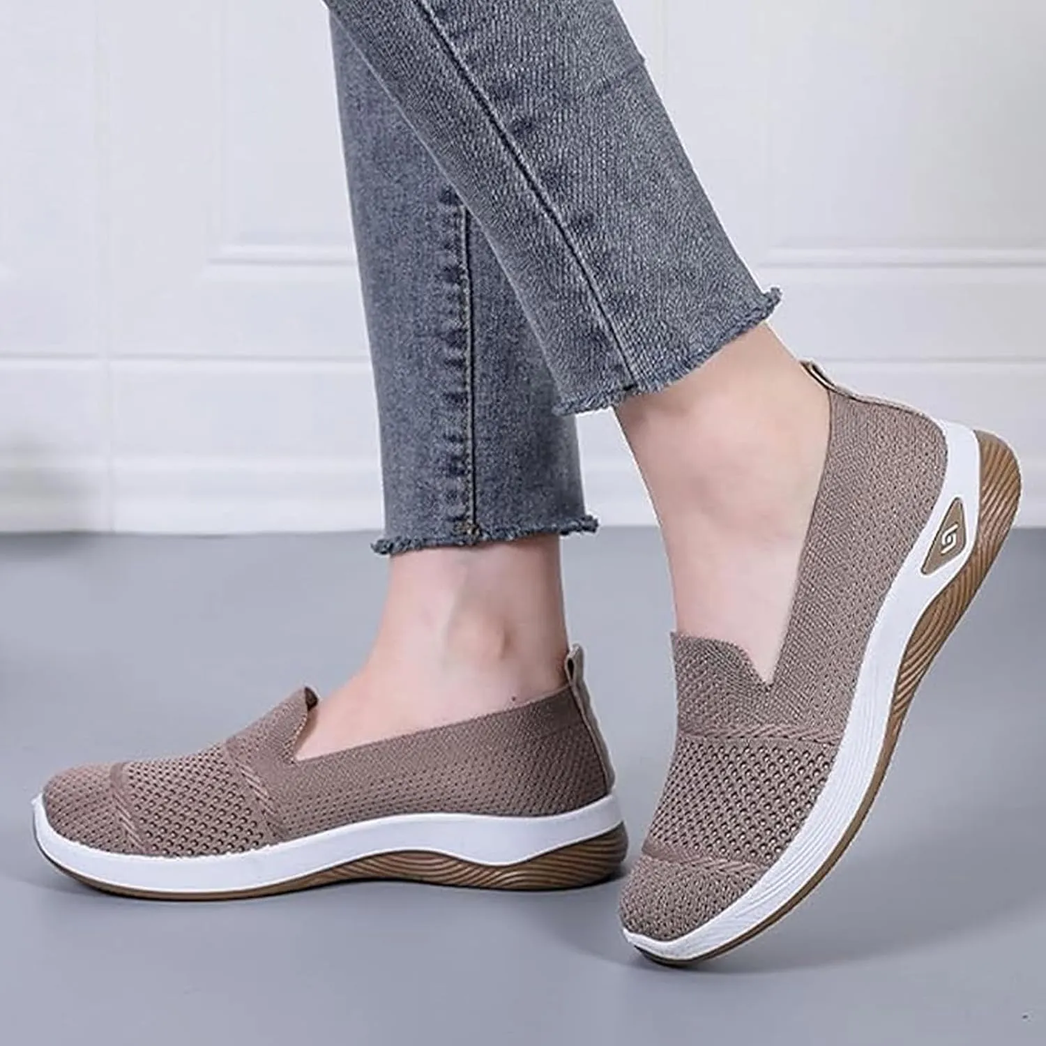 Womens Hollow Out Walking Shoes Non-Slip Adjustable Breathable Walking Shoe Comfortable Casual Athletic Sneakers Barefoot Casual Nurse Shoes Buffer Fitness Nursing Orthopedic Sneaker