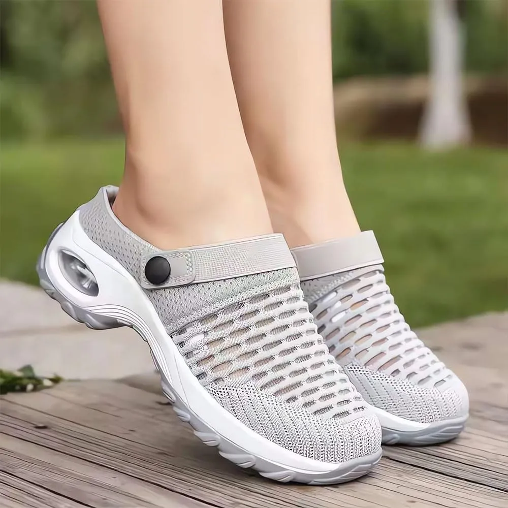 Women's Orthopedic Clogs with Air Cushion Support, Slip on Lightweight Beach Shoes Outdoor Slippers Walking Shoes