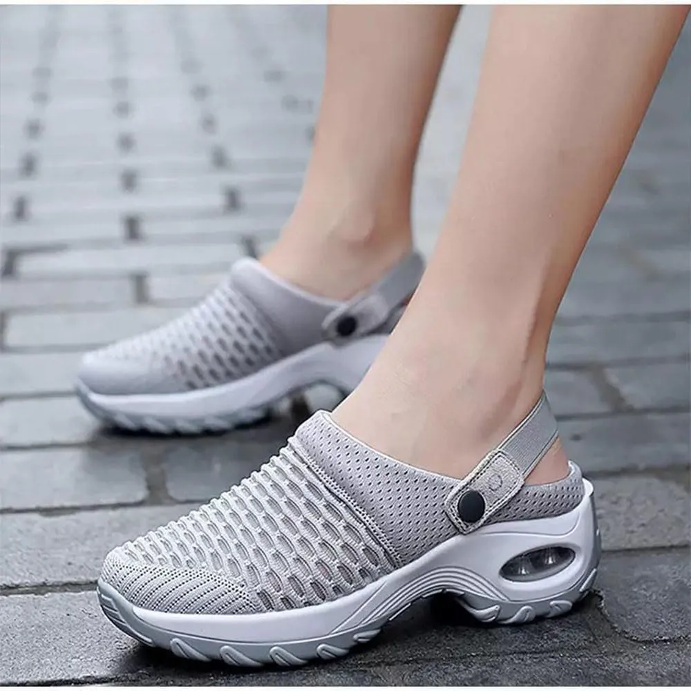 Women's Orthopedic Clogs with Air Cushion Support, Slip on Lightweight Beach Shoes Outdoor Slippers Walking Shoes