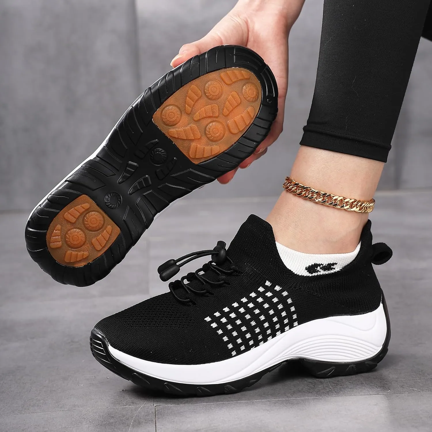 Women's Orthopedic Shoes Slip On Breathable Sneakers Walking Athletic Casual Shoe, Comfortable Trainers for Womens