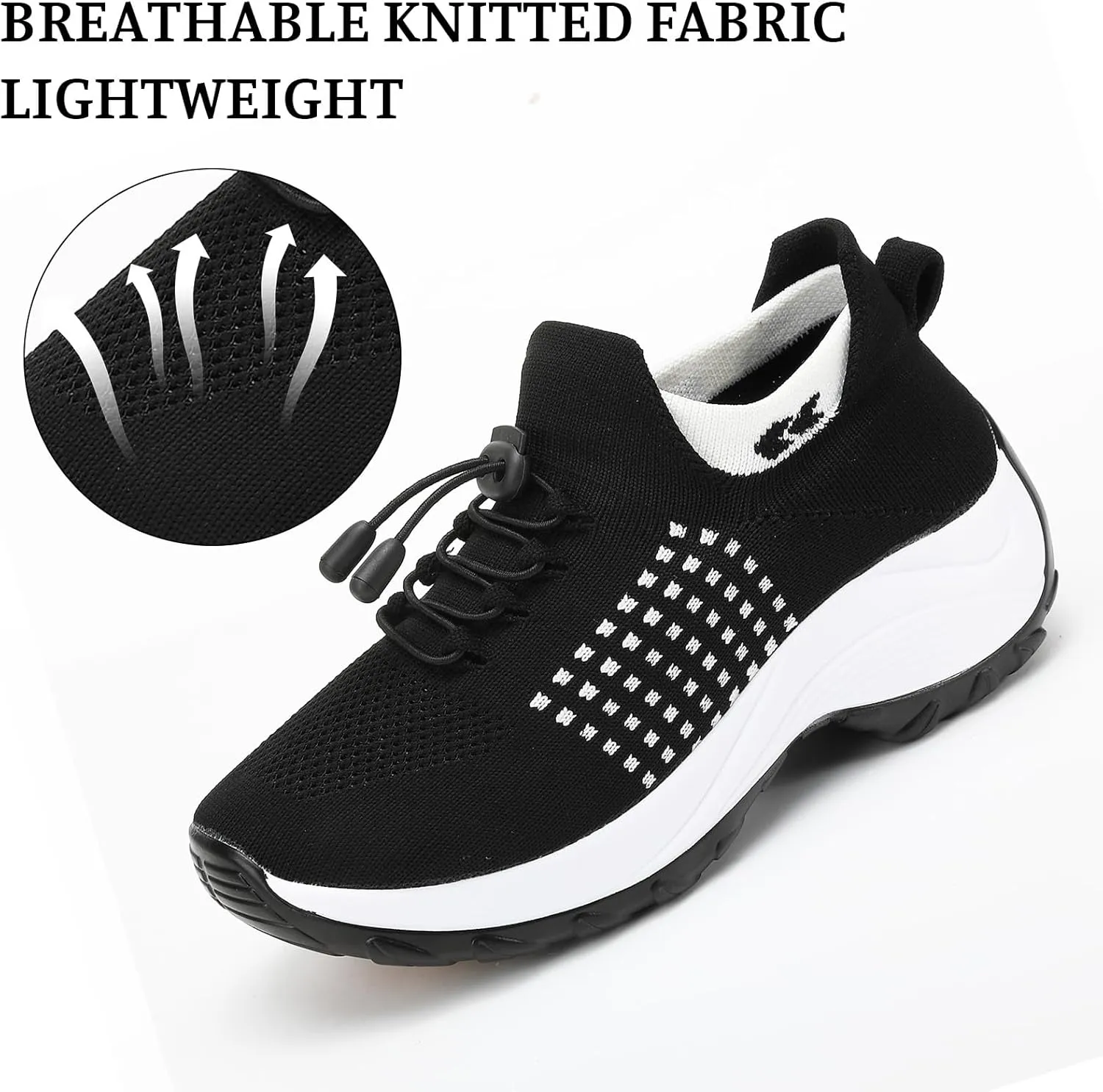 Women's Orthopedic Shoes Slip On Breathable Sneakers Walking Athletic Casual Shoe, Comfortable Trainers for Womens