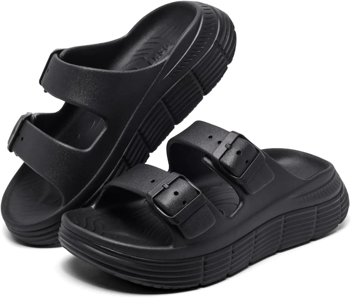 Women's Slide Sandals Recovery Sport Sandals Ladies Orthotic Adjustable Thick Cushion Reduces Stress on Feet, Joints & Back Post-Exercise With Comfortable Plantar Fasciitis Arch Support