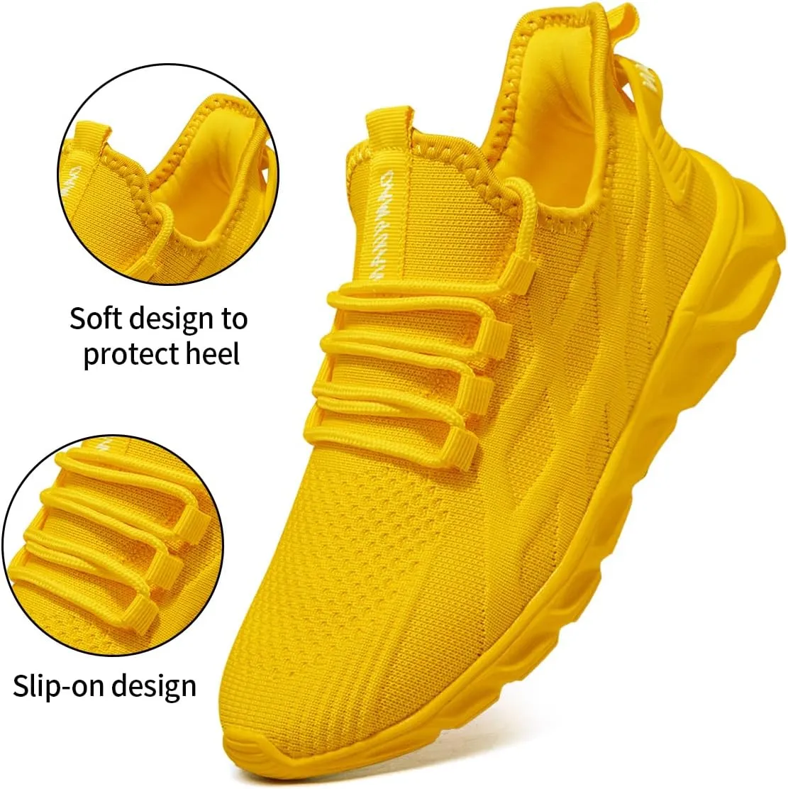 Womens Slip On Sneakers Tennis Shoes Running Sport Workout Walking Fashion Casual
