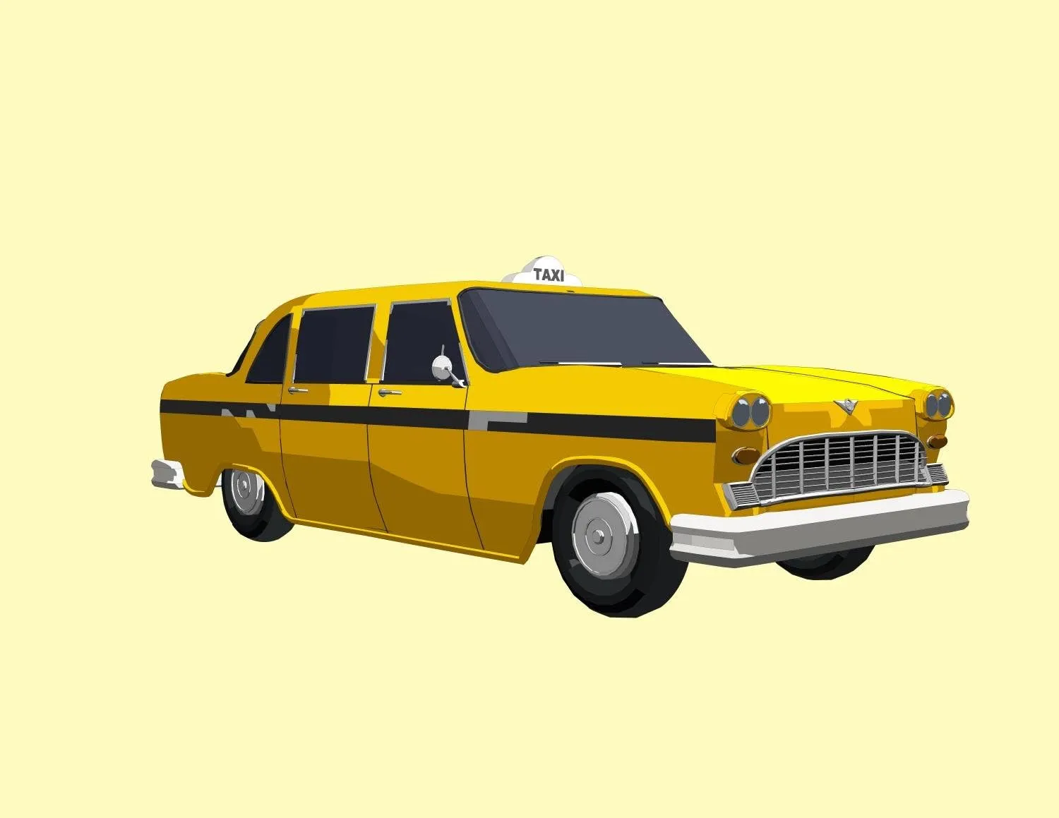 Yellow Cab Wall Mural Wallmonkeys Peel and Stick Graphic (18 in W x 14 in H) WM245569