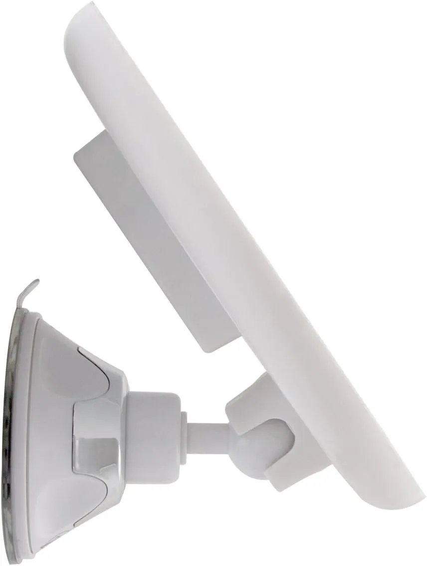 Zadro LED Lighted 10X Magnification Z'Swivel Power Suction Cup Vanity Wall Mount Beauty Makeup Mirror, White
