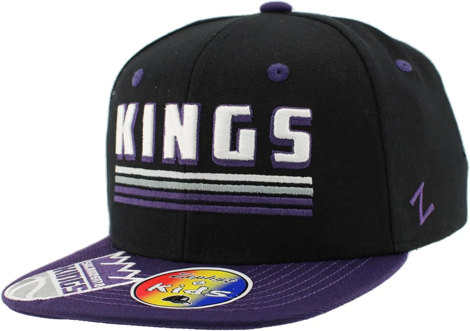ZHATS Unisex Kid's NBA Officially Licensed Youth Adjustable Snapback Hat Flat Bill Z11 Pitch